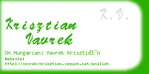 krisztian vavrek business card